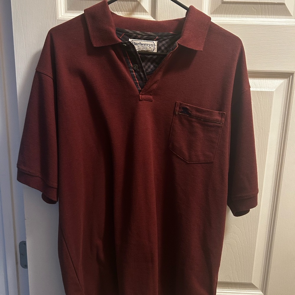 Burberry Classic check maroon polo